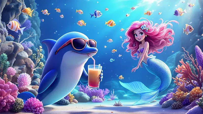 Layar permainan tembak ikan bertema bawah laut di SPIN89